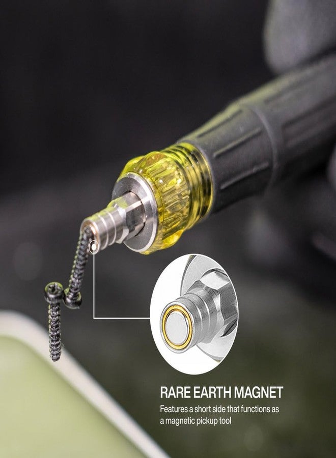 Klein Tools 32600P Mini Precision Screwdriver with Pocket Clip, 13-in-1 Magnetic All-Purpose Driver with Nut Drivers, Phillips, Slotted, and TORX Tips - Image 5