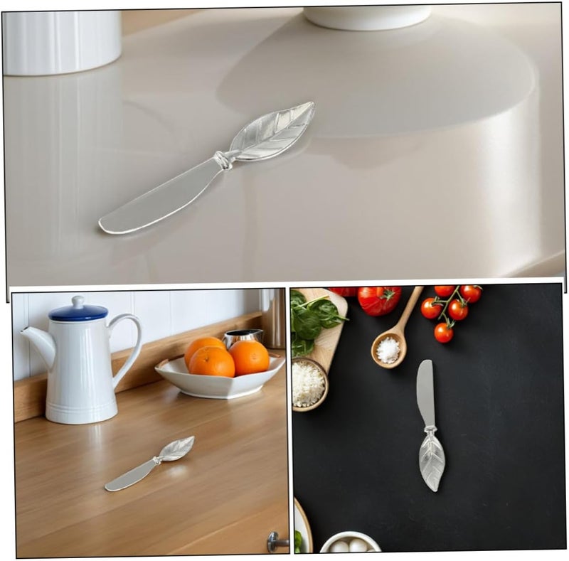 Regional distribution available 4pcs Leaf-handle Butter Spreaders Small Alloy Cheese Knives Cream Cheese Spreader Condiment for Appetizers Wedding Party Set Heavy load resistant Leakproof sealed Worldwide popular practical build Surface safe Various size alternatives All climate suitability Assorted trendy color picks Remote village delivery cover Consistent single item quality Global versatile design Space saving General purpose premium build Repeated use friendly design Carefully selected material Medium weight Sufficient order stock Practical versatile construction Market aligned local stock Moisture wear upgraded quality Global production standard crafted Popular practical build Varied available picks Licensed warehouse stored goods Water rust proof - Image 3