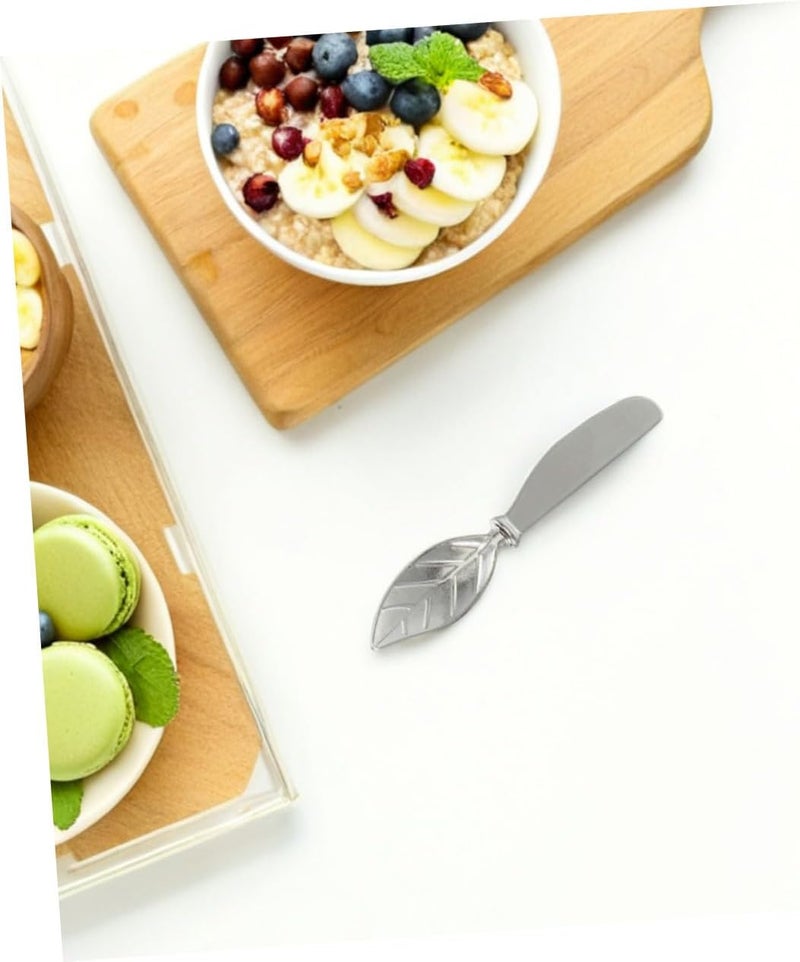 Regional distribution available 4pcs Leaf-handle Butter Spreaders Small Alloy Cheese Knives Cream Cheese Spreader Condiment for Appetizers Wedding Party Set Heavy load resistant Leakproof sealed Worldwide popular practical build Surface safe Various size alternatives All climate suitability Assorted trendy color picks Remote village delivery cover Consistent single item quality Global versatile design Space saving General purpose premium build Repeated use friendly design Carefully selected material Medium weight Sufficient order stock Practical versatile construction Market aligned local stock Moisture wear upgraded quality Global production standard crafted Popular practical build Varied available picks Licensed warehouse stored goods Water rust proof - Image 5
