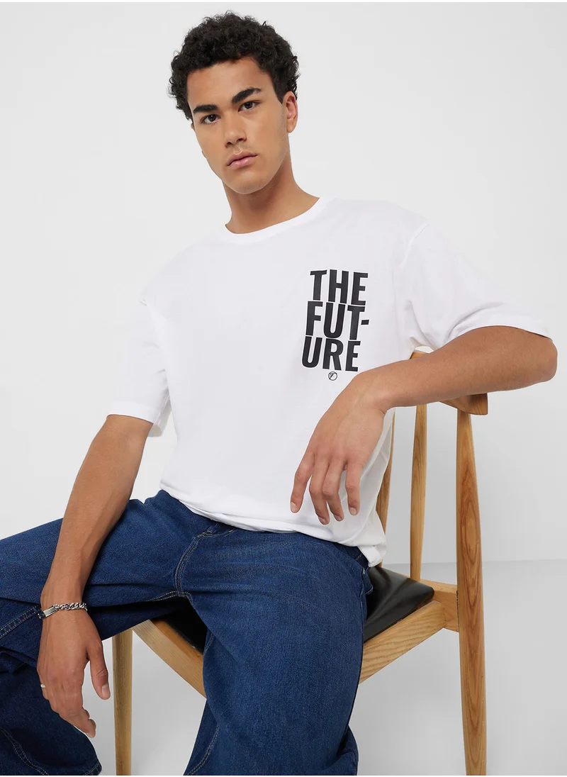 سفنتي فايف Oversized Graphic T-Shirt