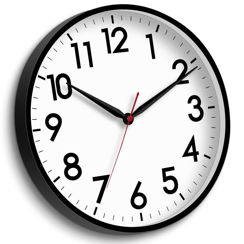 AKCISOT AKCISOT 16 Inch Wall Clock Large Silent NonTicking Wall Clocks Battery Operated  Analog Classic Clock Decorative for Living Room Office Home SchoolBlack 
