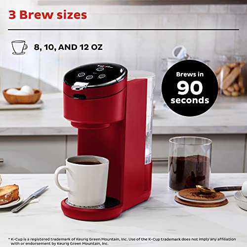 Instant Solo Single Serve Coffee Maker, From the Makers of Pot, K-Cup Pod Compatible Brewer, Includes Reusable & Bold Setting, Brew 8 to 12oz., 40oz. Water Reservoir, Red - Image 5