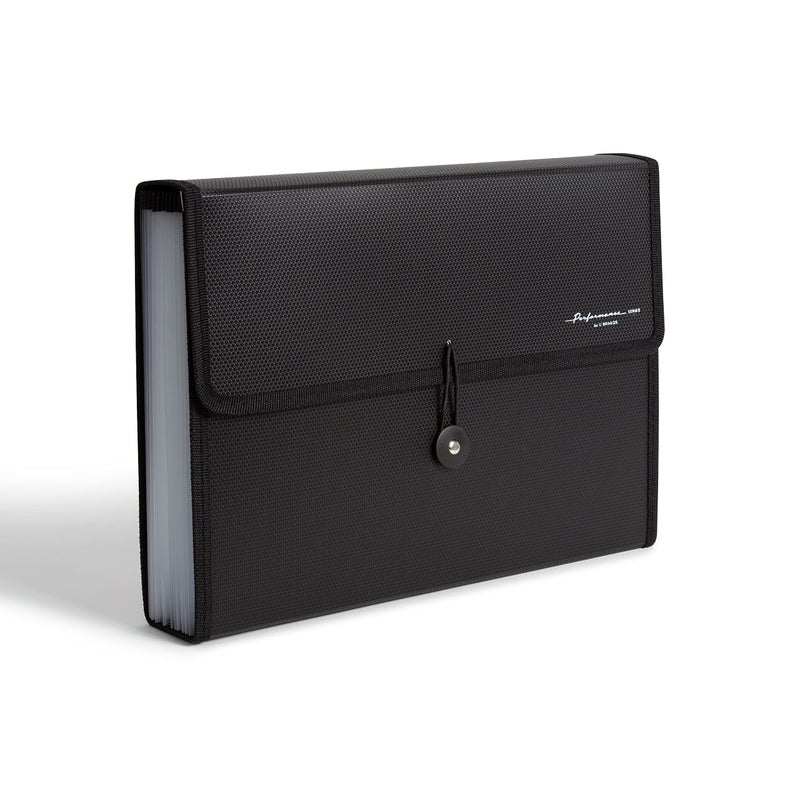 U Brands 13Pocket Fashion Performance Expandable File Folder Black - Image 2