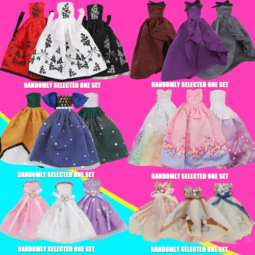 ZTWEDEN Doll Dress Set with Handmade Doll Clothes Wedding Party Dresses Gown Includes Gloves for 11.5 Inch Girl Doll（6 Styles） - Image 2