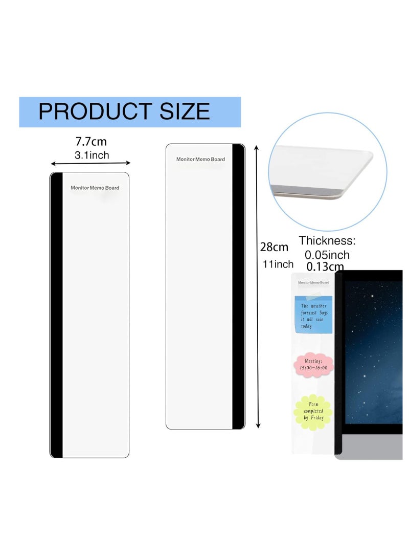 PAPERSAY 2pcs Computer Monitor Memo Board, Office Desk Accessories, Computer Message Board, Office Supplies for Women Men,Computer Sticky Note Holder Home Office Accessories Office Desktop Message Office Decor  - Image 2