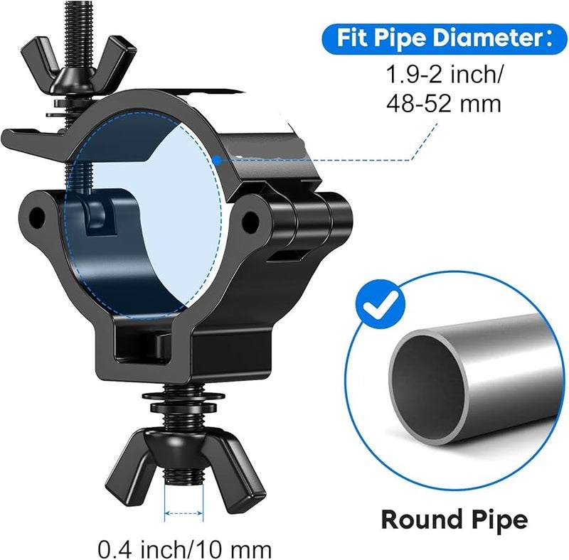 Aluminum Truss Clamp 8pcs Stage Lighting Hanger Hook Bracket for Moving Head Lights - Image 4