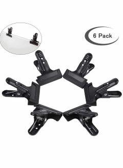 SYOSI Backdrop clips, 6 Pack Spring Clamps Heavy Duty Photography Background Clips with Protective rubber, large backdrop clamps for backdrop stand, Photo Studio,Adjustable Background Stand  - Image 1