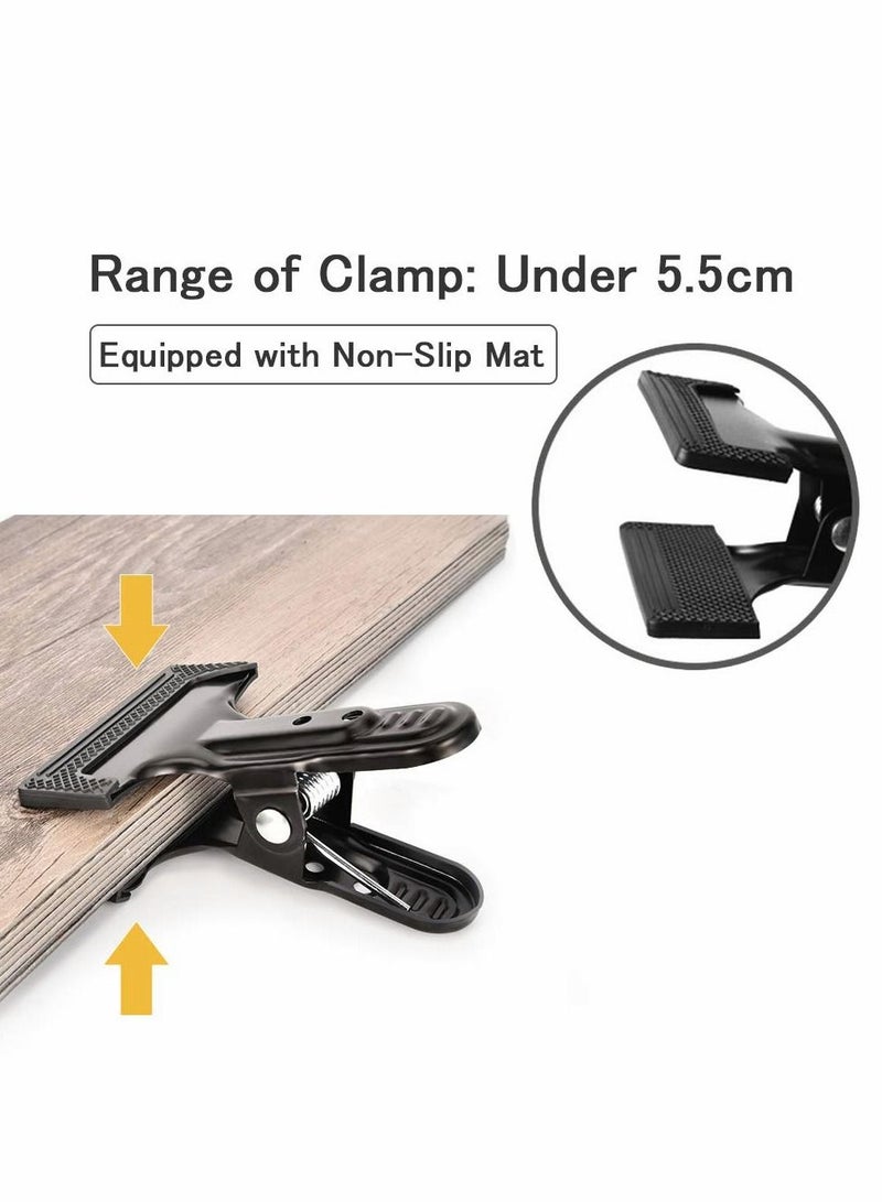 SYOSI Backdrop clips, 6 Pack Spring Clamps Heavy Duty Photography Background Clips with Protective rubber, large backdrop clamps for backdrop stand, Photo Studio,Adjustable Background Stand  - Image 5