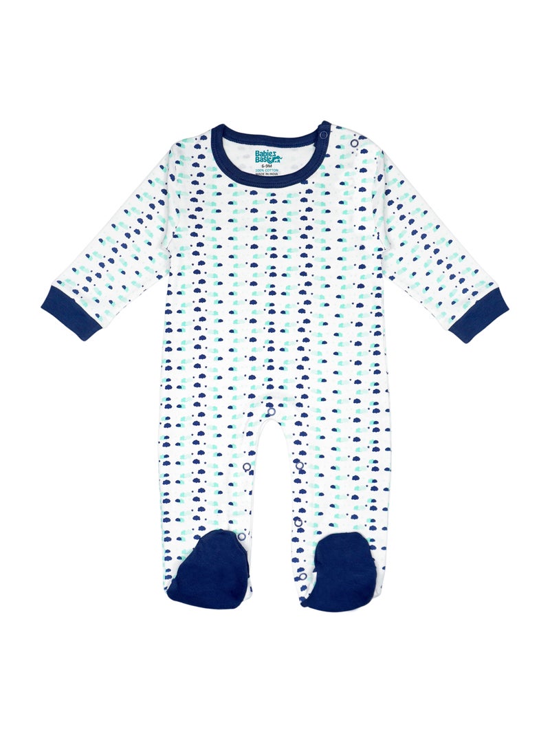 Babies Basic 5 piece Unisex 100% Cotton Sets include Bib, Romper, Mittens, Cap and Sleepsuit/Jumpsuit - Image 2