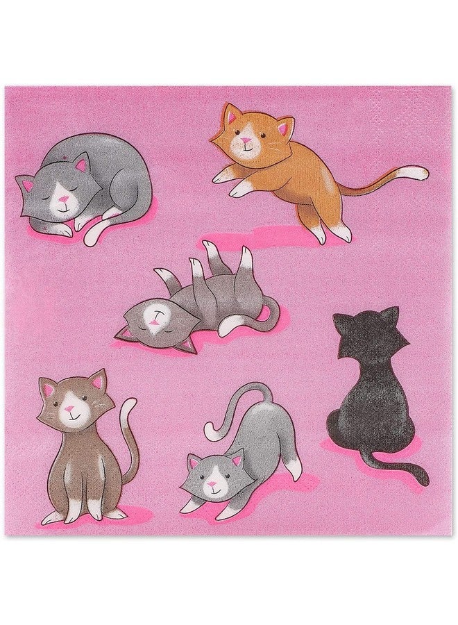 Juvale Cat Birthday Party Supplies Paper Plates Napkins Cups And Plastic Cutlery (Serves 24 144 Pieces) - Image 5