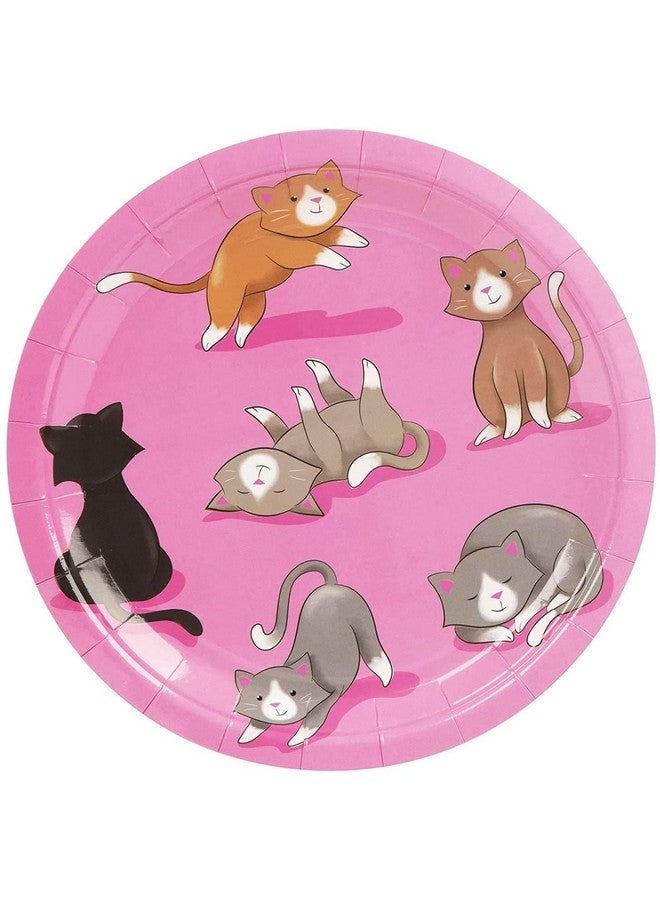 Juvale Cat Birthday Party Supplies Paper Plates Napkins Cups And Plastic Cutlery (Serves 24 144 Pieces) - Image 4