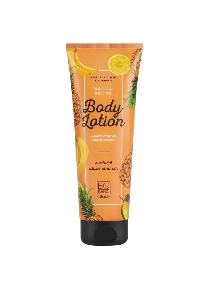 بوبانا Tropical Fruits Body Lotion With Hyaluronic Acid & Vitamin E - 240ml - Image 1