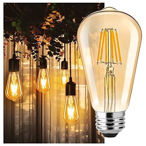 Gesto 4W E27 Base Filament Bulbs/Edison Hanging Light Bulb Warm White 2700K Antique Vintage Filament Light Bulbs-Pack of 1, LED - Image 1