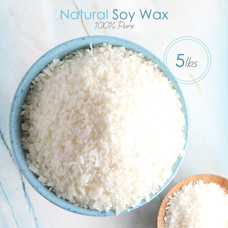 Etienne Alair Etienne Alair Soy Candle Wax for Candle Making - Natural Soy Wax for Candle Making 5 lb Bag, Premium Soy Wax Flakes, 100 Cotton Candle Wicks, 100 Wick Stickers, & 2 Centering Devices - 5 Lbs  - Image 2