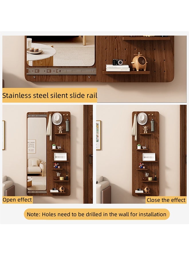 Entrance Corridor Wall-Mounted Mirror, Multi-Functional Full-Length Mirror with Hidden Storage Compartments, Full-Length Dressing Mirror with Hook Sliding Design, Hanging Storage Rack Storage Board, Suitable for Bedroom, Living Room, Entrance Foyers - Image 5