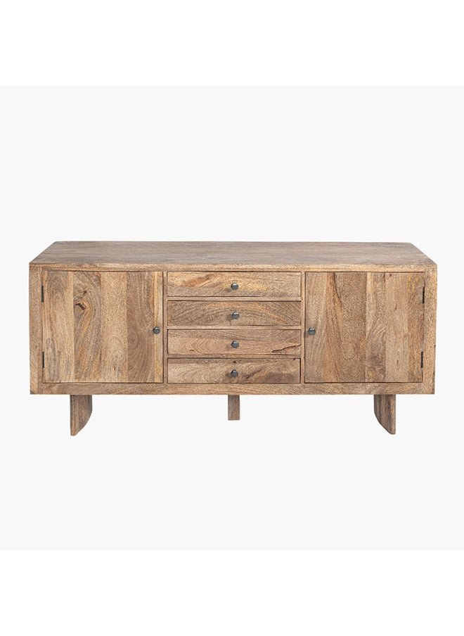Home Box Clayton 4-Drawer Solid Wood Sideboard Buffet with 2-Doors 41 x 76 x 160 cm  - Image 1