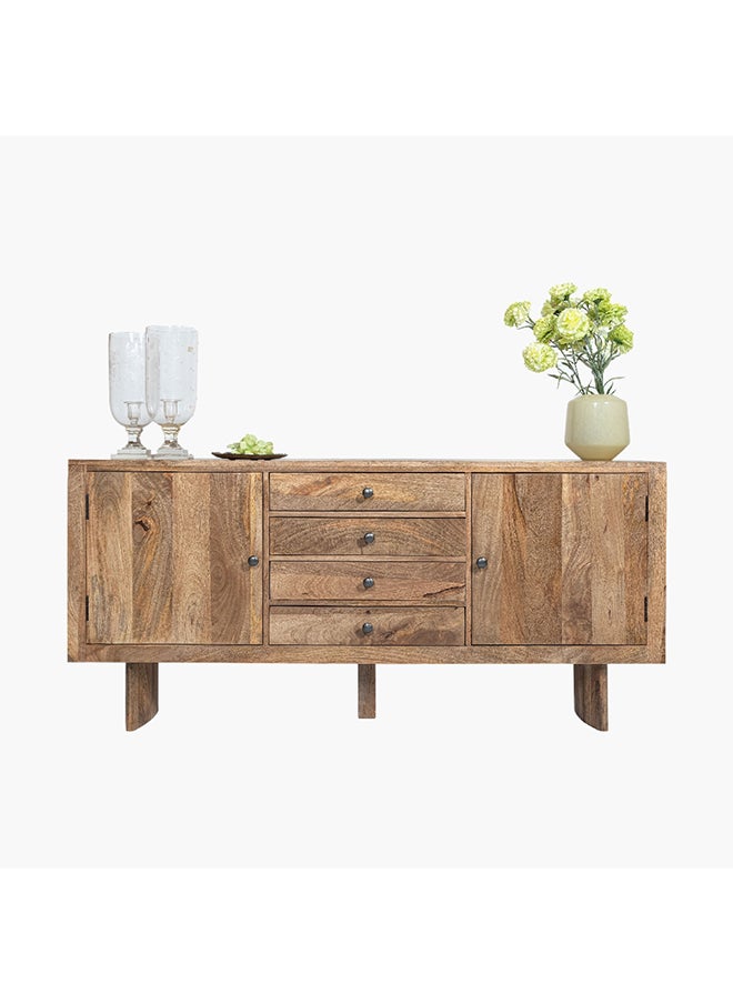 Home Box Clayton 4-Drawer Solid Wood Sideboard Buffet with 2-Doors 41 x 76 x 160 cm  - Image 2