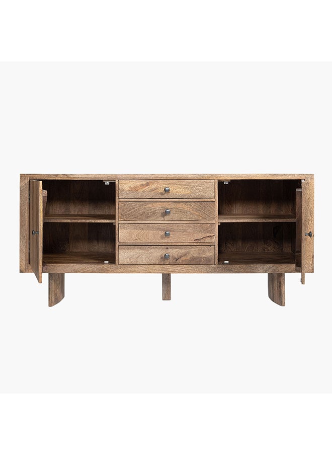 Home Box Clayton 4-Drawer Solid Wood Sideboard Buffet with 2-Doors 41 x 76 x 160 cm  - Image 4
