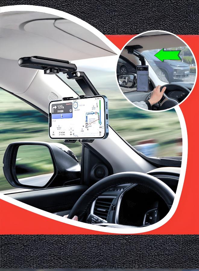 Flexible  Multi-Purpose Car Sunshade with Strong Phone Holder - Image 3