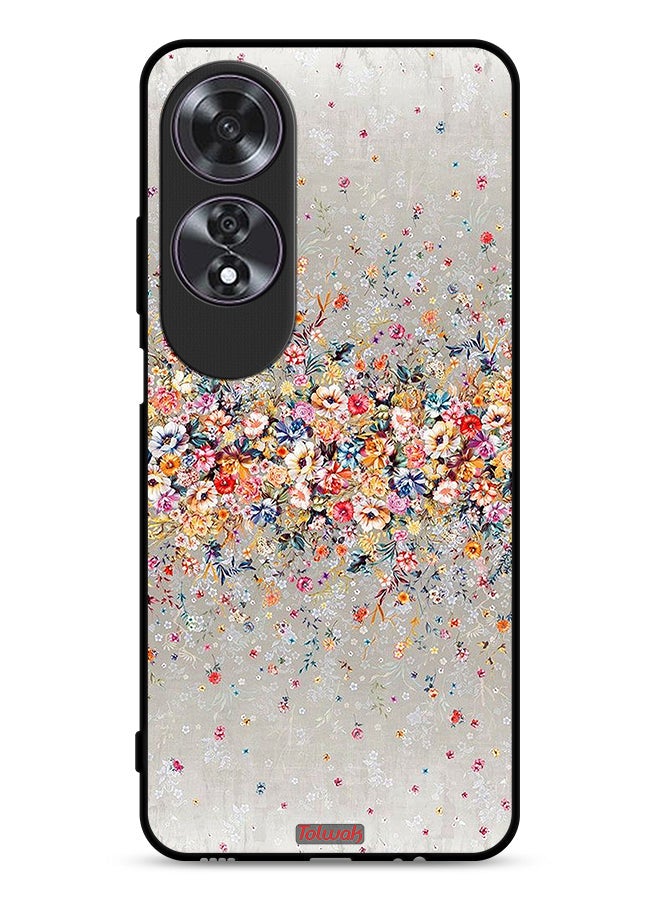 Tolwak Oppo A60 Protective Case Cover Small Flowers Abstract Art - Image 1