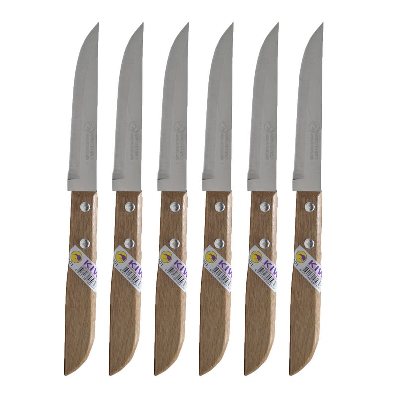 Kiwi Thai Kitchen Steak Knives Stainless Steel Knives Kiwi 501 6 Pcs per Set 