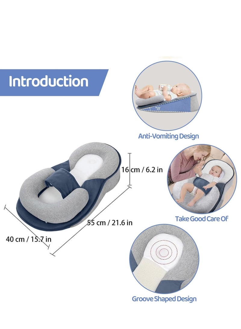 0TO1 TECH Baby Wedge Pillow for Newborn, Baby Feeding Support Pillow, Baby Lounger Pillows with 15° Anti-Reflux Design, Infant Feeding Support Cushion, Baby Pillows for Sleeping for Newborn,Bottle Feed - Image 2