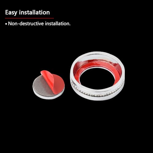 LECART Bling Volume Knob Cover Fit for Mercedes Benz C-Class E-Class CLA CLS GLA GLE GLK GLS SLC Auto Interior Accessories Multimedia Sound Volume Knob Covers 2 Pack - Image 5