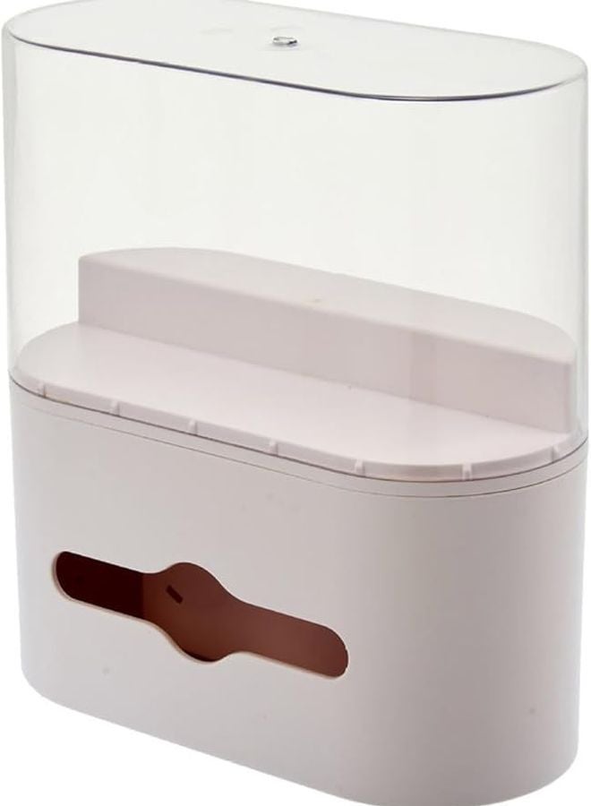 صندوق مناديل أبيض حديث مع تخزين مخزن ومنظم للتحكم عن بعد لديكور غرفة المعيشة - Image 5