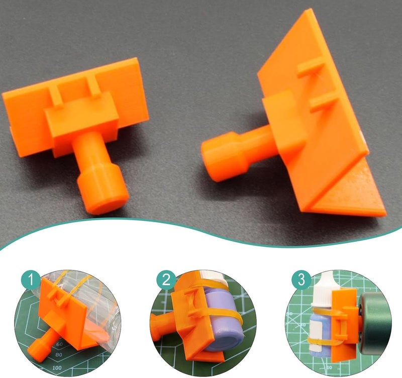 2 Pieces Model Paint Bottle Clip Mixing Clamp Shaker Fixing Clip PP Material Withstand Temperature Suitable for DIY Model Building Hobby Projects - Image 5