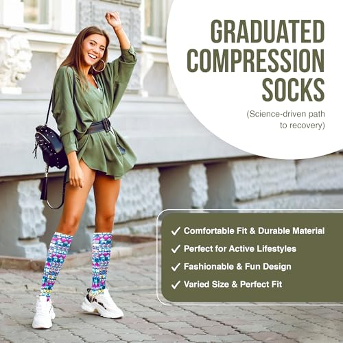 Celeste Stein Therapeutic Compression Socks, Emerald Dazzle, 8-15 mmHg, Mild, Multi, 0.6 Ounce - Image 2