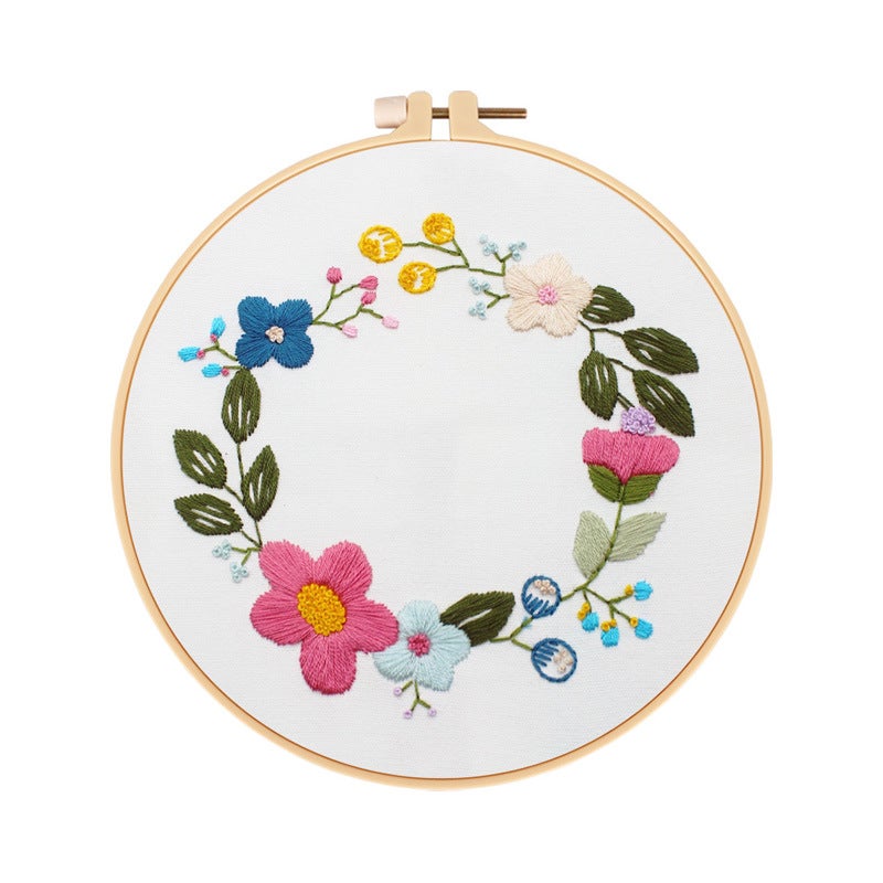 Embroider Diy Handmade Material Package Fragrant Florals And Florals Series European Embroider Needle And Thread Set - Image 1