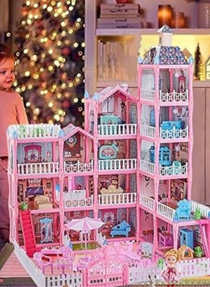 Dream Palace Toy for Girls with Furniture and Multi-Role Rooms 374 Pieces  - Image 1