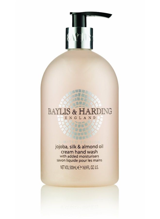Baylis & Harding غسول يدين بالزيت الجوجوبا، الحرير وزيت اللوز، 500 مل