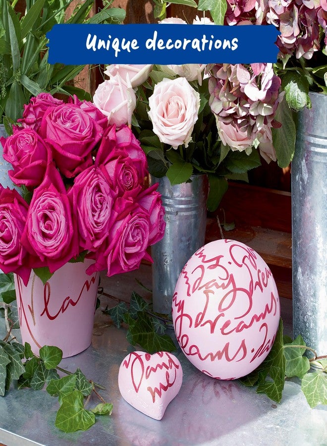 edding 1455 calligraphy marker - set of 3 markers - black, steel blue, crimson lake - flexible calligraphy nib 1-5 mm - fibre pen for paper, wood, terracotta, canvas - hand lettering, bullet journals - Image 2