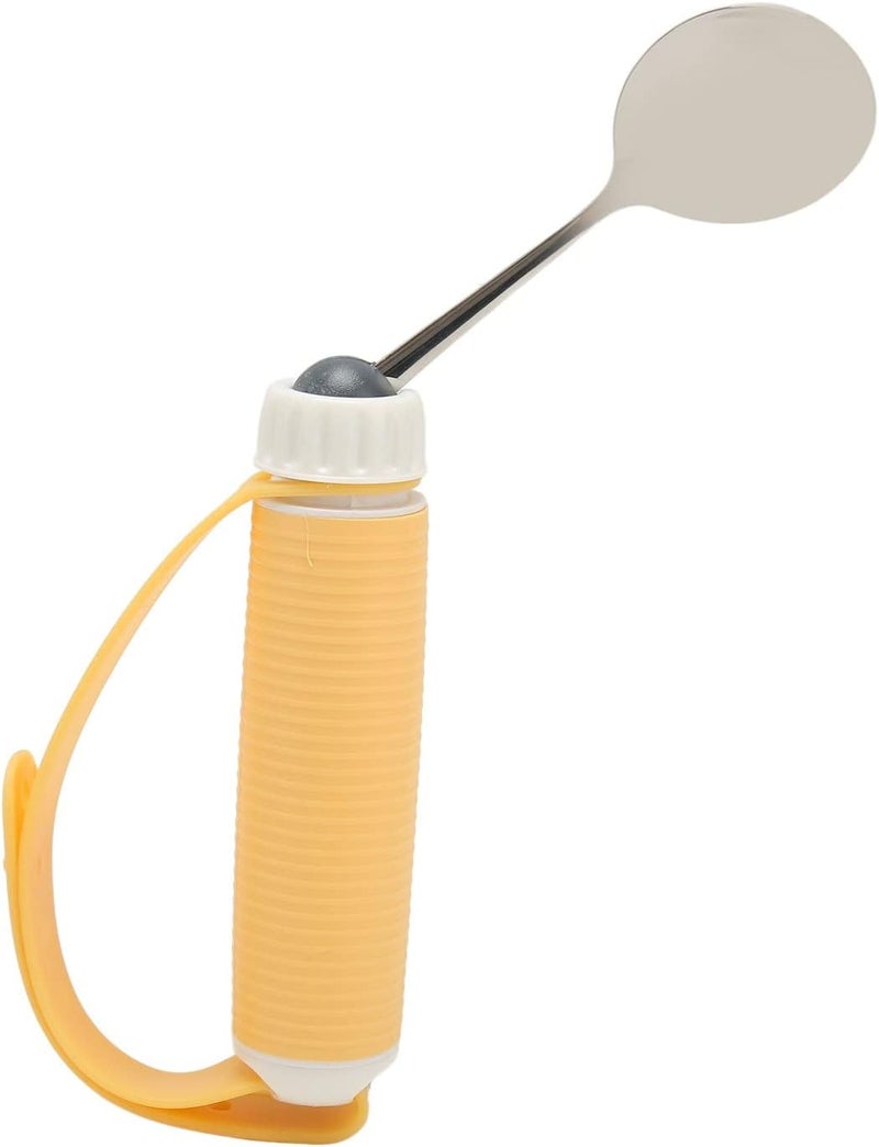 klarako Special Supplies Adaptive Utensils, Eating Aids Spoon Easy Grip Safe Stainless Steel Eating Aids Spoon Tableware Adaptive Utensils - Image 1