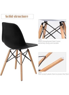 Generic Dining Chair,Fashion Office Chair Modern Side Dining Chairs Kitchen Chair Ergonomics Outdoor Plastic Chair Lounge Reception Chairs for Dining Room/Living Room  - Image 4