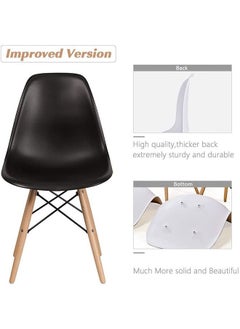 Generic Dining Chair,Fashion Office Chair Modern Side Dining Chairs Kitchen Chair Ergonomics Outdoor Plastic Chair Lounge Reception Chairs for Dining Room/Living Room  - Image 3