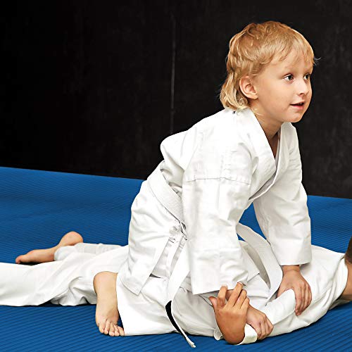 We Sell Mats سجاد تمارين فنون القتال بسماكة 3/4 بوصة من وي سيل ماتس، نمط تاتامي، بلاط أرضيات متشابك لصالة الألعاب الرياضية المنزلية، MMA، سجادات مضادة للإرهاق، 24 بوصة × 24 بوصة - Image 2