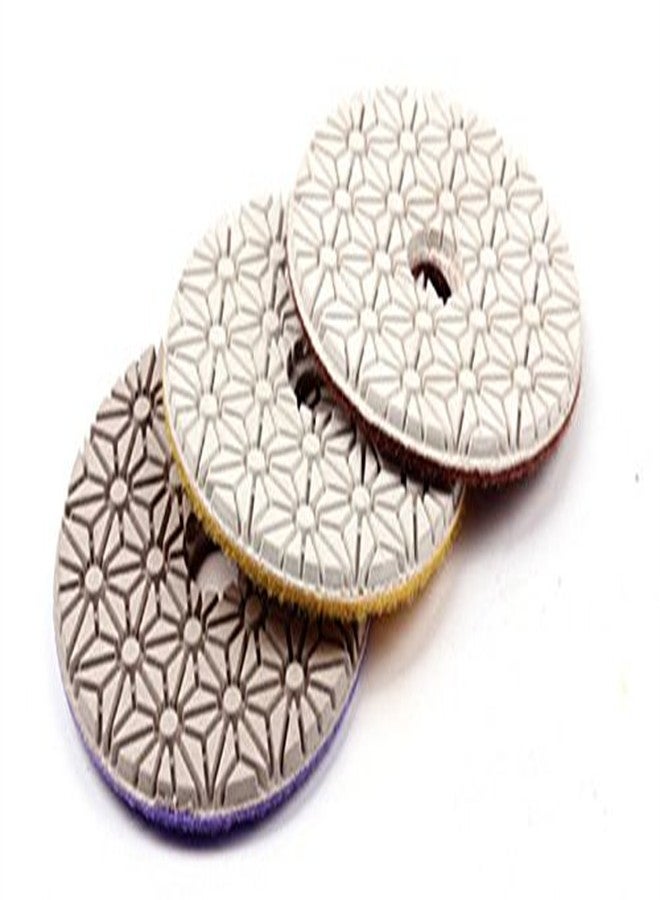 JDK Diamond Wet 3 Steps Polishing Pad 4'' for Concrete Granite Marble Stone 100mm Resin Disc 3pcs/Set - Image 5