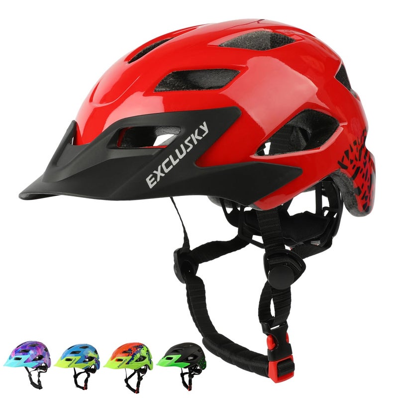 EXCLUSKY Kids Helmet, Exclusky Kids Bike Helmet Adjustable Safety Lightweight Children Bicycle Helmet for Kids Skating Cycling Scooter Boys and Girls Bicycle Helmets Ages 5-14 - Image 1
