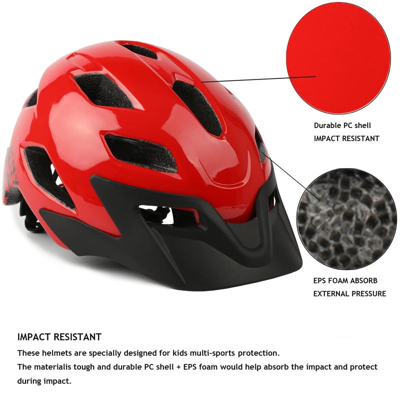 EXCLUSKY Kids Helmet, Exclusky Kids Bike Helmet Adjustable Safety Lightweight Children Bicycle Helmet for Kids Skating Cycling Scooter Boys and Girls Bicycle Helmets Ages 5-14 - Image 3