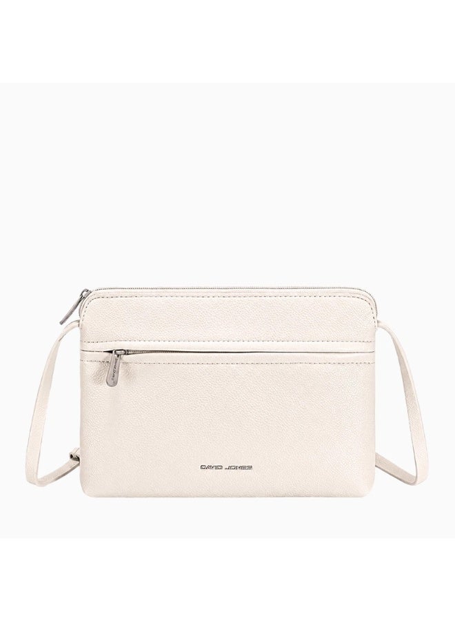 David Jones Crossbody Bag for women model CH21031-1| Passport bag with adjustable strap and external pocket for everyday use| modern minimal faux leather crossbody bag