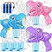 Yunaking 3PC Bubble Gun for Kids with 3 Bottles Solutions 13 Holes Turbo Mode Auto Bubbles Machine Birthday Gifts for Girls Kids Toys for Ages 3 48 Valentines Day Gifts Easter Xsmas Outdoor BluePinkPurple - Image 2