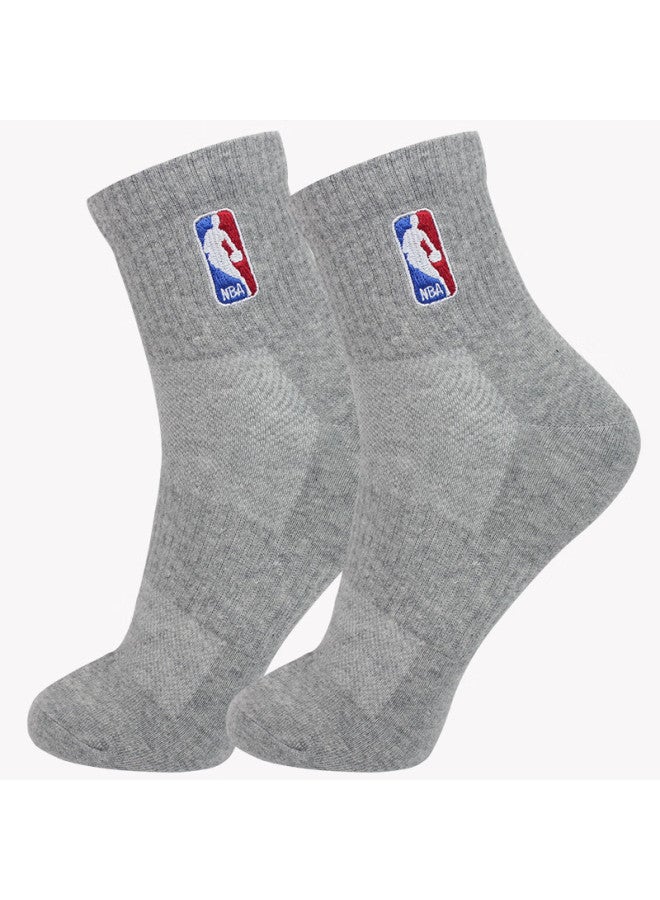 Nba Men's Socks, Odor-resistant, Antibacterial, Summer Casual Basketball Mesh Breathable Sweat-absorbing Sports Cotton Socks, 3 Pairs - Image 5