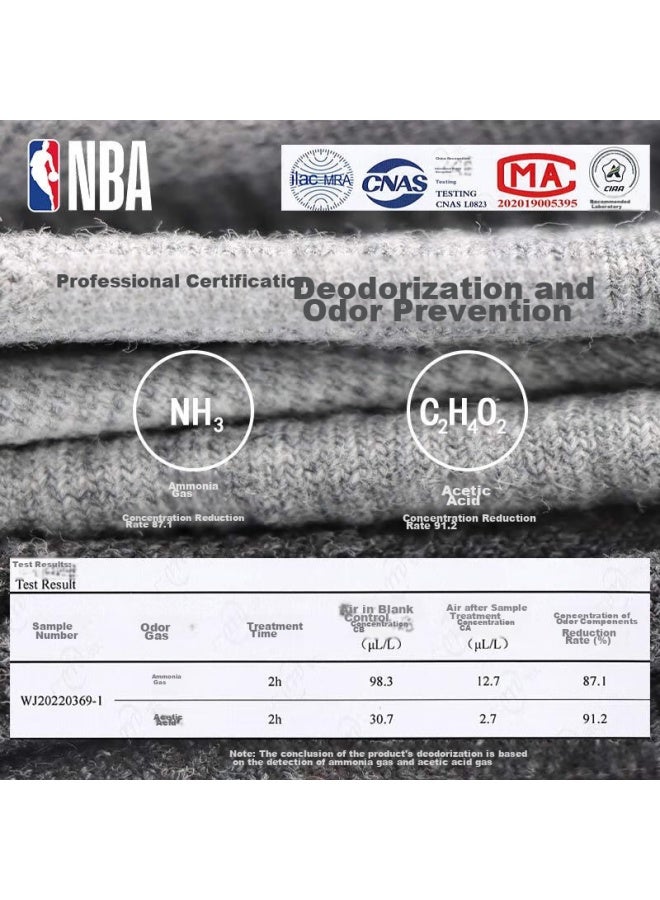 Nba Men's Socks, Odor-resistant, Antibacterial, Summer Casual Basketball Mesh Breathable Sweat-absorbing Sports Cotton Socks, 3 Pairs - Image 3