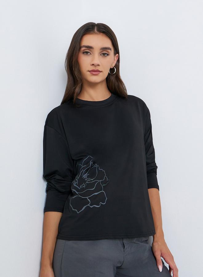 Styli Women Long Sleeve Graphic Print T-Shirt - Image 3