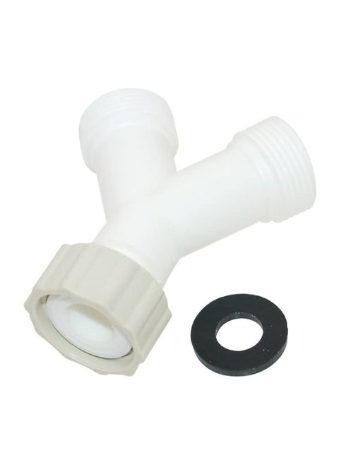Garden Hose Connector 6-Point Y-Splitter Washing Machine Adapter Tee joint with a gasket