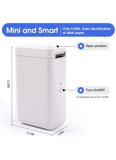 NIIMBOT D101 Label Maker Machine Inkless Label Printer with 10-25mm Print Width, Handheld Thermal Label Maker with 1 Roll 12*40mm Tape, Multiple Templates Available Effortless for Phone Pad Labeling Made Easy, Prtable for School, Office and Home Organization USB Rechargeable, White  - Image 2
