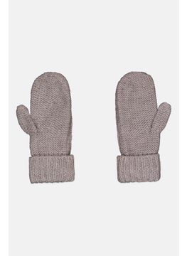 Michael Kors Women Cable Knit Mittens, Grey  - Image 2