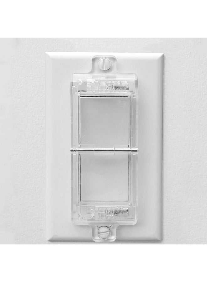 آي ليفابل واقي مفتاح الإضاءة الهزاز، غطاء لوحة المفاتيح المقاوم للأطفال من ILIVABLE يحمي الأضواء من تشغيلها أو إيقاف تشغيلها عن طريق الخطأ بواسطة الأطفال والبالغين (شفاف، عبوة من 4 قطع) - Image 1